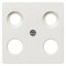 Siemens DELTA i-system titanium white antenna cover plate 55x 55mm for RF/TV/2xSAT 5TG2565 - alternate 1