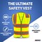 Neiko Safety Vest with Pockets, 3 Pocket, High Visibility Vest, Reflective Strips, Zipper Front X-Small 53987A - alternate 7