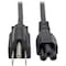 Tripp Lite Power Cord, 5-15P to C5, 10A, 18AWG, 3ft P013-003 - alternate 1