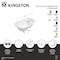 Kingston Brass 54" Cast Iron Classic Flat-Rim Roll Top Clawfoot Tub, No Faucet Drillings, White/Matte Black VCTND543019W0 - alternate 2