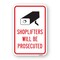 Signmission Shoplifters Will Be Prosecuted, Heavy-Gauge Aluminum, A-1824-24745 A-1824-24745 - alternate 1