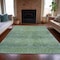 Homeroots 10' X 14' Teal Blue And Ivory Geometric Washable Indoor Outdoor Area Rug 630518 - alternate 6
