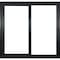 Factory 2U Windows Horizontal Sliding Window 36in x 36in Black Ext / White Int Vinyl LowE Insulated Glass Argon Fill 803735 - alternate 1