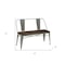 Homeroots 40in Brown and Gray Metal And Solid Wood Dining Bench 553871 - alternate 5