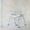 Flash Furniture HERCULES Padded Shower Stool w/Adjustable Height, Non-Slip Feet and Seat Pad in White/Blue DC-HY3401LE-WHTBLU-GG - alternate 8
