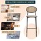 Leisuremod Euston Wicker Bar Stool with Black Steel Frame, Beige EC29BG - alternate 10