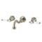 Kingston Brass Double-Handle Wall Mount Bathroom Faucet, Brushed Nickel KS3128BPL - alternate 1