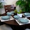 Gibson Elite Terranea 12 Piece Round Terracotta Dinnerware Set in Teal 116888.12 - alternate 4