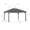 Sunjoy 13 ft. x 15 ft. Cedar Framed Gazebo with Black Steel and Polycarbonate Hip Roof Hardtop A102007651 - alternate 7