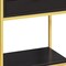 Homeroots 24" Gold And Dark Brown Wood And Metal End Table With Drawer And Shelf 333232 - alternate 4