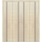Sartodoors Sliding Closet Double Bi-fold Doors, Planum 0016 Natural Veneer and Aluminum Strips, Sturdy Tracks PLANUM0016DBF-SHP-72 x 80 (4* 18x80) - alternate 1