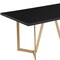 Homeroots 63" Black And Gold Solid Wood And Metal Trestle Base Dining Table 602331 - alternate 5