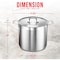 Bakken-Swiss 16QT Stockpot, Brushed Stainless Steel, Induction-Ready, Lid and Riveted Handles, Heavy Duty BAKSTQ16 - alternate 5