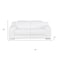 Homeroots 76in White and Silver Italian Leather Power Reclining Loveseat 633746 - alternate 9