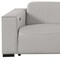 Homeroots 110" Light Gray Top Grain Leather Reclining Metal USB Sofa 720309 - alternate 8