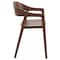 Leisuremod Rivo Collection Elegant Dining Chair in Dark Walnut Color Wood, 4PK RC20DRW4 - alternate 10