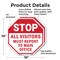 Signmission Stop All Visitors Must Report  Ma, 10 inch X 10 inch, Aluminum Metal Signs, 2PK OC-A-2PACK-10-333 - alternate 6