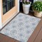 Homeroots 3' X 5' Gray And Denim Blue Medallion Washable Indoor Outdoor Area Rug 587656 - alternate 1