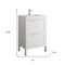 Homeroots 24" White Wood Freestanding Bathroom Vanity With White Sink And Two Drawers 627394 - alternate 5