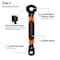 Klein Tools 7-in-1 Hammer Facing Insulated Lineman Wrench KT175HFINS - alternate 4