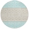 Homeroots 8' Teal Blue Aqua And Ivory Round Geometric Washable Indoor Outdoor Area Rug 613875 - alternate 8