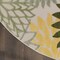 Homeroots 5' Green Yellow Ivory And Dark Green Round Floral Indoor Outdoor Area Rug 548138 - alternate 9