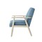 Homeroots 30" Light Blue And Cream Linen Arm Chair 533964 - alternate 9