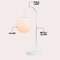 Jonathan Y Arco 18.25" Minimalist Mid-Century Arched Metal/Glass LED Table Lamp with Frosted Globe Shade, White JYL6010E - alternate 9