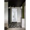 Vdomdoors Front Exterior Prehung FiberGlass Door Frosted Glass / Manux 8312 White Silk / Transom Window / Off MANUX8312EXD-WS-W36 x H80+14-LH - alternate 4