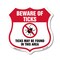 Signmission Beware Of Ticks Shield Sign Ticks May Be, 18 Inch X 18 Inch, Plastic Sign SHI-P-18-362 - alternate 1