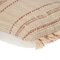 Homeroots 14" X 20" Beige and Pink Striped Cotton Throw Pillow With Fringe 529219 - alternate 5