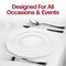 Smarty Had A Party 7.5" White w/Silver Rim Round Blossom Disposable Plastic Appetizer/Salad Plates (120 Plates), 120PK 4847WHS-CASE - alternate 9