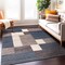 World Rug Gallery Contemporary Modern Geometric Boxes Design Non-Slip Area Rug 9 ft x 12 ft Blue 506BLUE9X12 - alternate 1