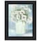 Homeroots White Blooms Black Framed Print Wall Art 530122 - alternate 4