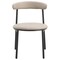 Leisuremod Lume Modern Dining Side Chair in Polyester with Black Steel Frame in Dark Taupe LC20DTP - alternate 9