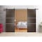 Sartodoors Sturdy Double Barn Door with Hardware, Planum 0110 Chocolate Ash and Aluminum Strips, 13FT Rail Han PLANUM0110DB-CA-36 - alternate 1