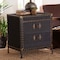 Baxton Studio Laura Vintage Black Canvas 2-Drawer End Table Trunk 251-13910-ZORO - alternate 10