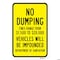 Signmission No Dumping Fines Range From $1 500 To $20 000, Heavy-Gauge Aluminum, 18" x 24", A-1824-25093 A-1824-25093 - alternate 3