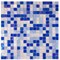 Apollo Tile Mingles 11.6inx11.6in Glossy Royal Blue and White Glass Mosaic Wall Floor Tile 18.69 sqft/cs, 20PK MIX1588BL573A - alternate 1