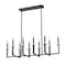 Z-Lite Gaultier Matte Black+Modern Gold 10 Light Linear Chandelier 6100-10L-MB - alternate 1