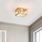Jonathan Y Grayson 8" 1-Light Farmhouse Industrial Square Iron/Glass Case LED Flush Mount, Brass Gold JYL9553C - alternate 9