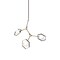 Homeroots Champagne Unique Statement Three Light Metal and Glass Dimmable Chandelier With White Shades 611349 - alternate 4