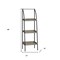 Homeroots 48" Taupe Metal Etagere Bookcase 333424 - alternate 3