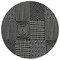 Homeroots 8' Black And Ivory Round Geometric Washable Indoor Outdoor Area Rug 596904 - alternate 6