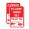 Signmission Restaurant Parking Only Tow-Away Zone With Car Tow Gra, 12'' X 18'', Heavy Gauge Aluminum, 2PK A-1218-2PACK-22978 - alternate 1