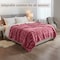 Lavish Home Oversized Ruched Faux Fur Blanket Plush Polyester Faux Fur Queen-Size Throw for Sofas & Beds HT-THROW1-PNK - alternate 9