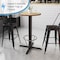 Flash Furniture Beverly 33'' x 33'' Restaurant Table X-Base with 4'' Dia. Bar Height Column and Foot Ring XU-T3333-BAR-4CFR-GG - alternate 6