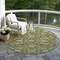 Homeroots 8' Olive Green Brown And Ivory Round Moroccan Washable Indoor Outdoor Area Rug 605171 - alternate 8