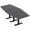 Skutchi Designs 8 Person Conference Table With Power Unit | 8' Hexagon Table | Harmony Series HAR-HEX.IR-48X96-T.BK-WA7949-EBLK - alternate 1