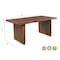 Homeroots 72" Brown Solid Wood Double Pedestal Base Dining Table 635857 - alternate 7